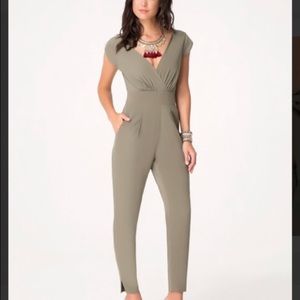 NWT olive green Bebe jumpsuit